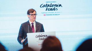 El presidente de la Generalitat, Salvador Illa, desde Shanghái en la conferencia 'Catalonia leads: a gateway to Europe', este jueves