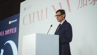 Salvador Illa, en la cena organizada por l'Agència Catalana de Turisme en China