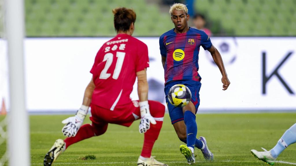 Lamine Yamal, contra el Daegu