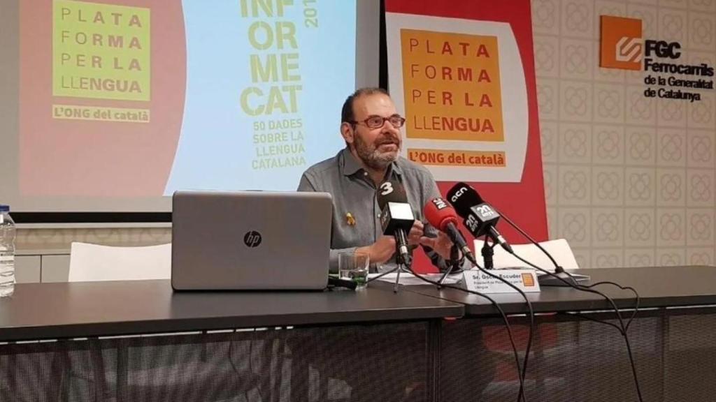 Òscar Escuder, presidente de Plataforma per la Llengua