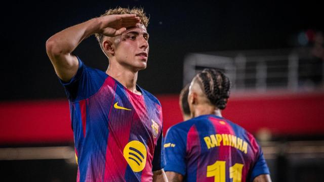 Fermín López celebra su gol ante el Como