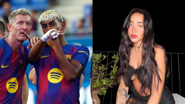 Lamine Yamal y Nicki Nicole en un fotomontaje