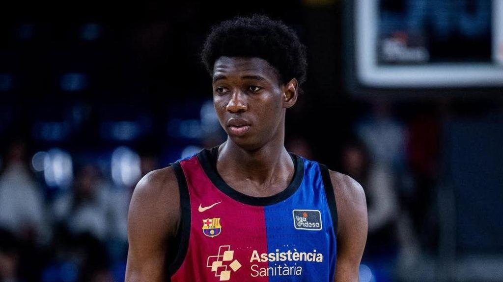 Sayon Keita en su debut con el primer equipo del Barça de basket en la Liga Endes