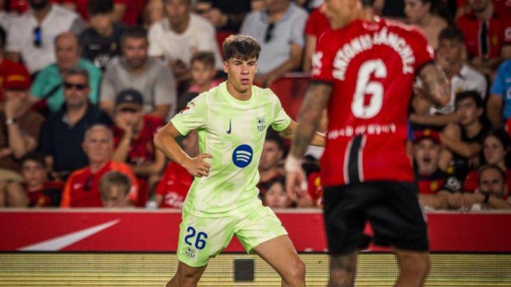 Jofre Torrents en su debut con el Barça