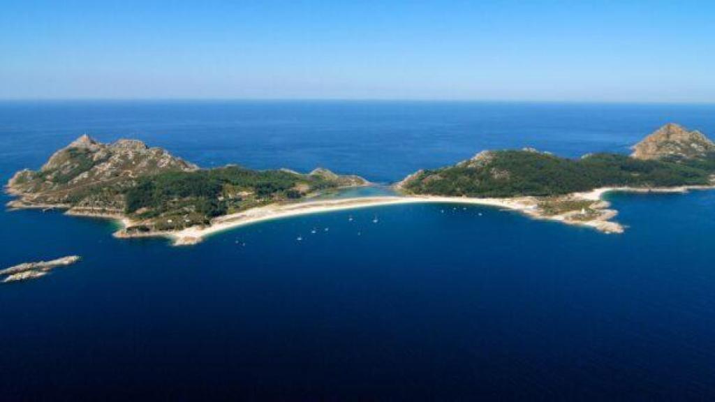 Vista aérea de las Islas Cies