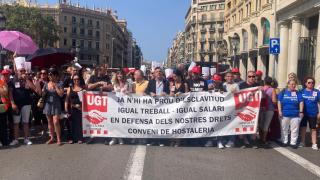 Manifestación en Plaza Catalunya