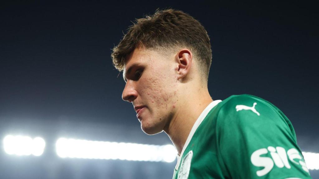 Luiz Benedetti en un partido con el Palmeiras