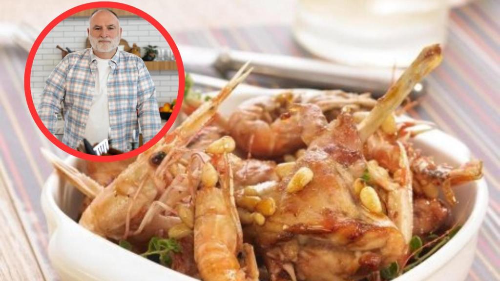 Fotomontaje del chef José Andrés y un plato típico catalán