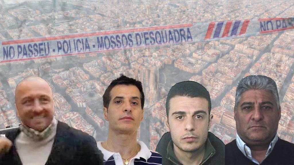 Fotomontaje con algunos de los 'capos' italianos detenidos en Cataluña: Vittorio Raso, Carmelo Gallico, Gianluca Tassone y Giuseppe Romeo