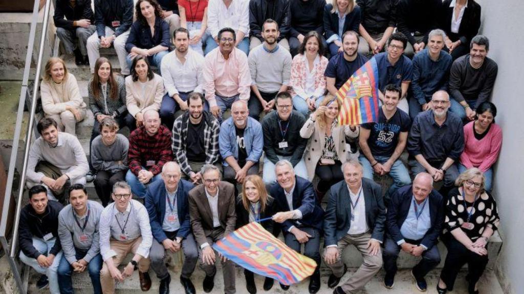 Encuentro del equipo TORRELLA Ingeniería - Arquitectura - JG Ingenieros S.A. y el equipo de Espai Barça del FC Barcelona en las obras del Spotify Camp Nou