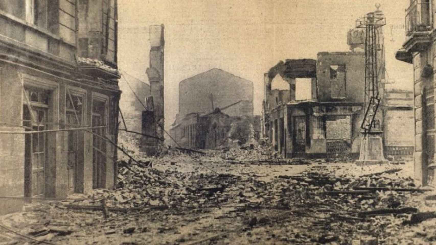 As qued Gernika tras el bombardeo. / Ministerio de Cultura y Deporte