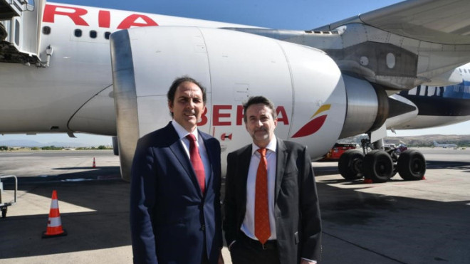 Javier Sánchez-Prieto, presidente de Iberia y Josu Jon Imaz, consejero delegado de Repsol. / Petronor