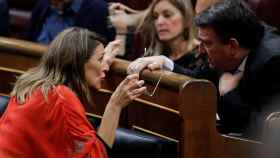 Yolanda Daz y Aitor Esteban en el Congreso. / EFE