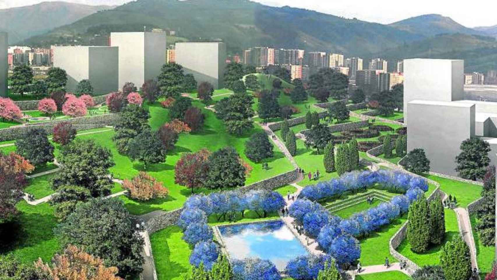 El proyecto del futuro parque de Serralta, que tiene previsto arrancar para el 15 de julio, mantiene el diseo del paisajista Peter Wirtz. / Ayto