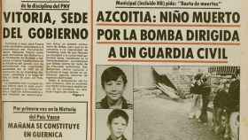 Portada de El Diario Vasco con el asesinato de José María Piris, uno de los 22 niños asesinados por ETA / COVITE