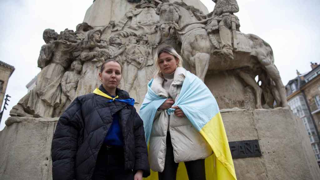 Las protestas por la guerra de Ucrania se han extendido a puntos de Euskadi como Vitoria o San Sebastin / David Aguilar (EFE)