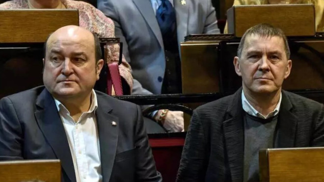 Los líderes de PNV y Bildu, Andoni Ortuzar y Arnaldo Otegi, ambos socios de Sánchez / EP