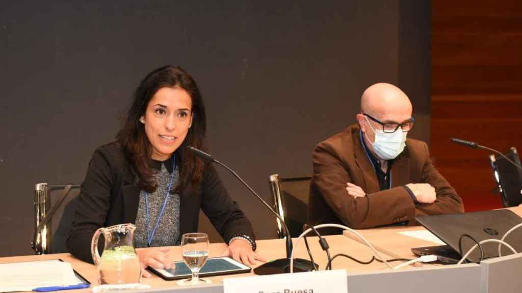 Sara Buesa y Txema Portillo en el seminario del ao pasado, dedicado a los 'Transterrados'