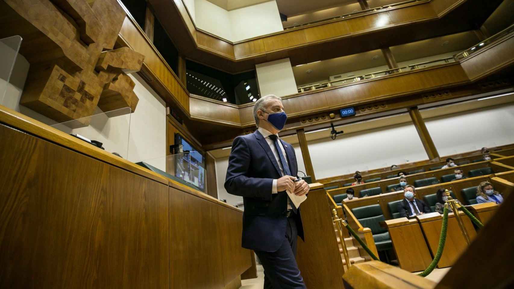 El lehendakari Iigo Urkullu en un pleno del Parlamento./ EP