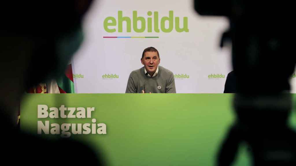 El coordinador general de EH Bildu, Arnaldo Otegi, durante la celebracin de la asamblea general este jueves. EH BILDU