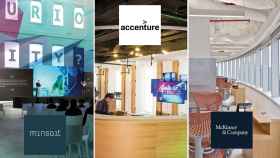 Fotomontaje de Minsait, Accenture y McKinsey / SERVIMEDIA