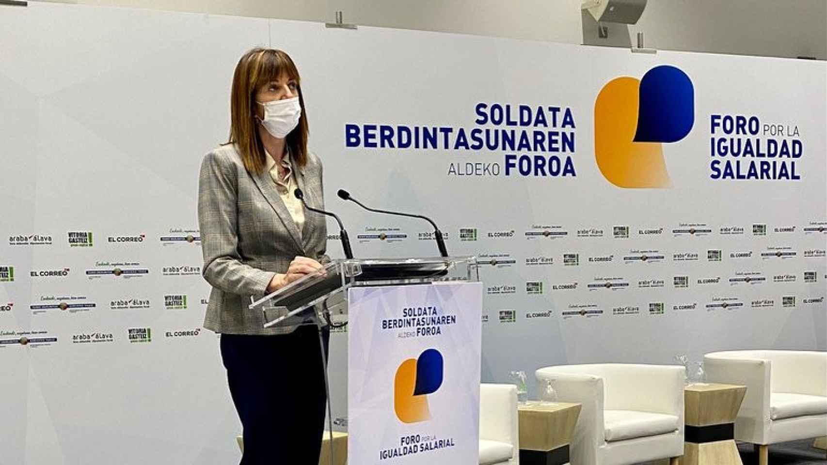 La vicelehendakari segunda y consejera de Trabajo y Empleo, Idoia Mendia. / IREKIA