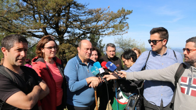 Ortuzar atiende a los medios este sábado. / EBB