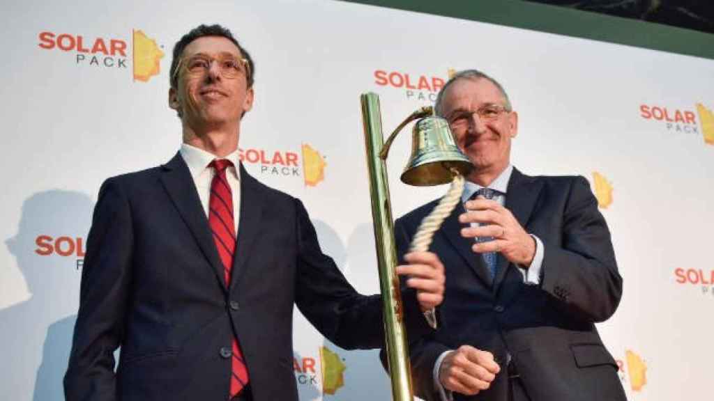 Salida a Bolsa de Solarpack en 2018. / EFE