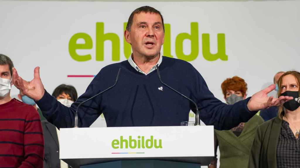 El coordinador general de EH Bildu, Arnaldo Otegi, en una imagen de archivo. UNANUE (EP)