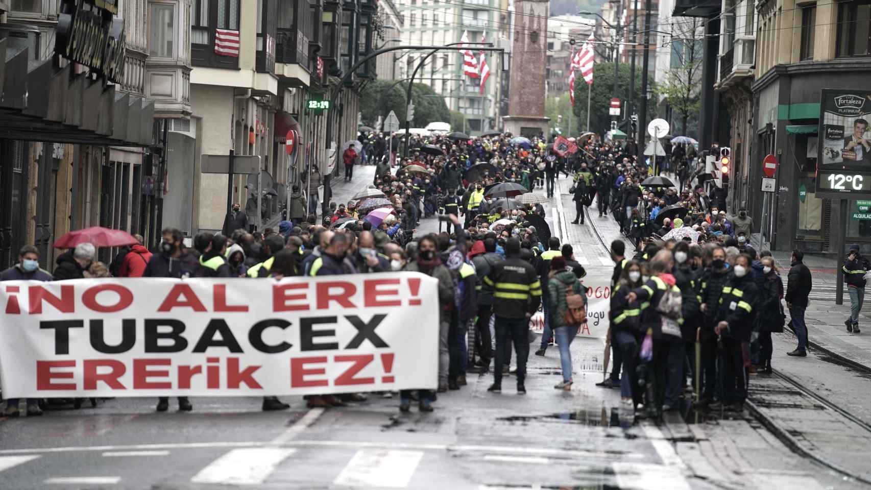 Una de las manifestaciones de los trabajadores de Tubacex. / EP