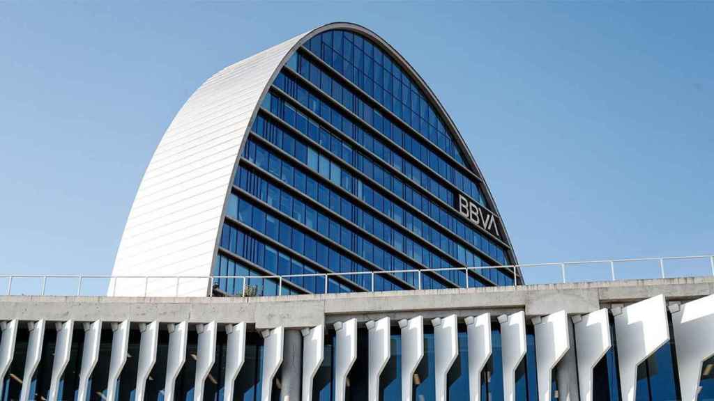 Sede del BBVA, que estima en 85.000 los empleos que se perdern en Catalua por la crisis / EUROPA PRESS