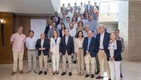 La plana mayor de Kutxabank con Villalabeitia a la cabeza en una visita esta semana a oficinas de Cajasur en Crdoba / CV