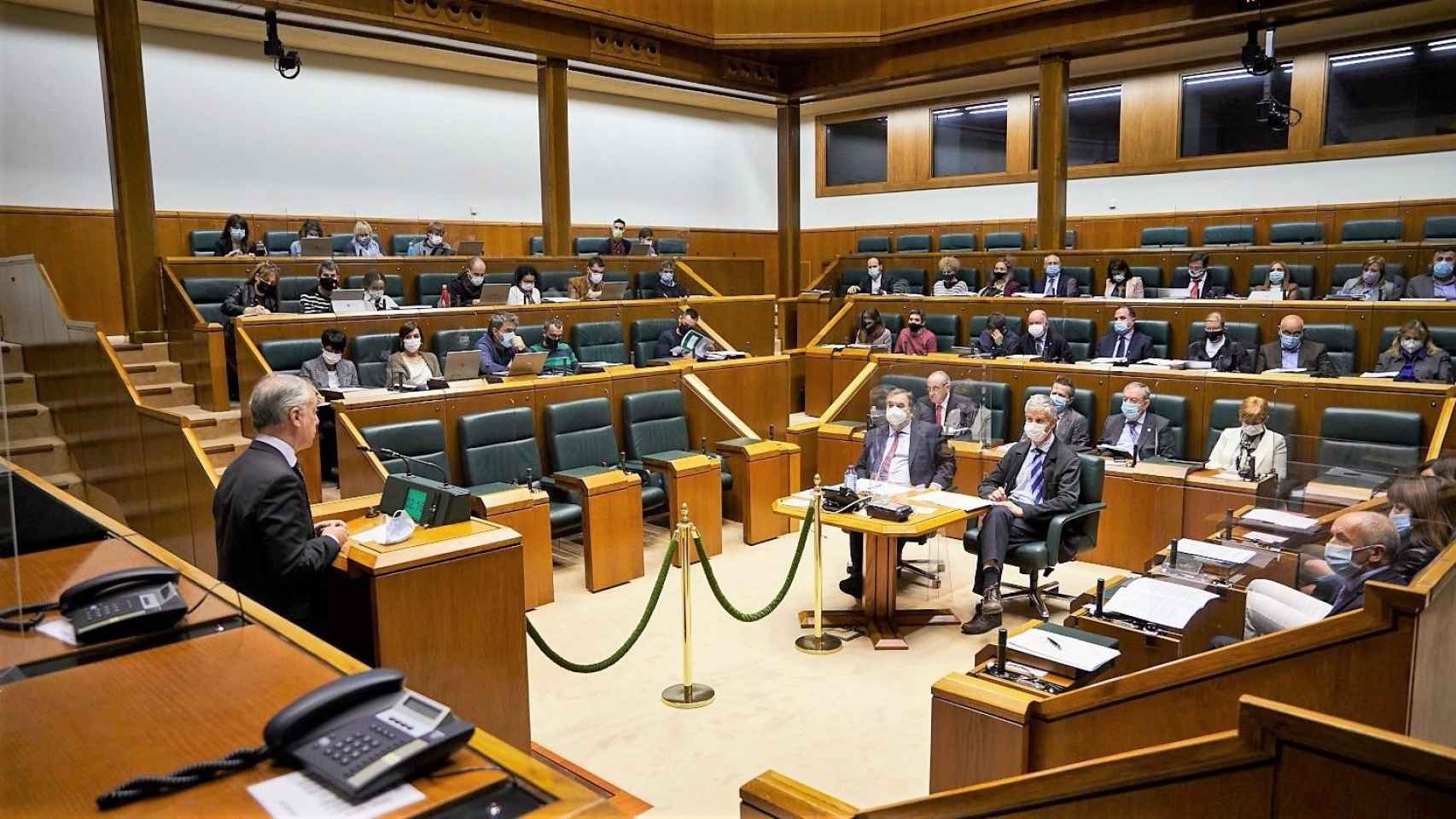 El lehendakari Iigo Urkullu, en un reciente Pleno de control al Gobierno en la Cmara vasca. PARLAMENTO VASCO