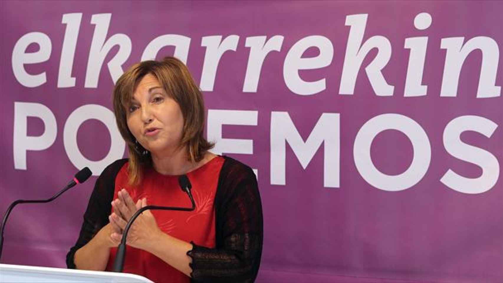 La coordinadora general de Podemos Ahal Dugu, Pilar Garrido / EFE