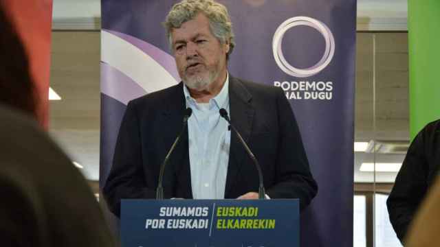 Juantxo Lpez de Uralde, fundador de Alianza Verde y Equo, durante un acto de Podemos / Podemos Euskadi