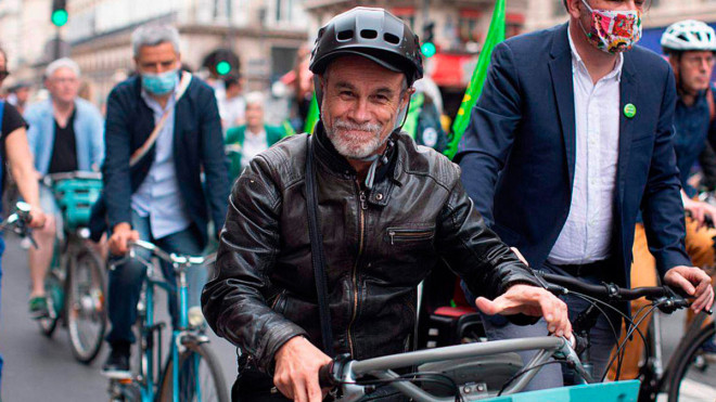 Carlos Moreno en una marcha ciclista.