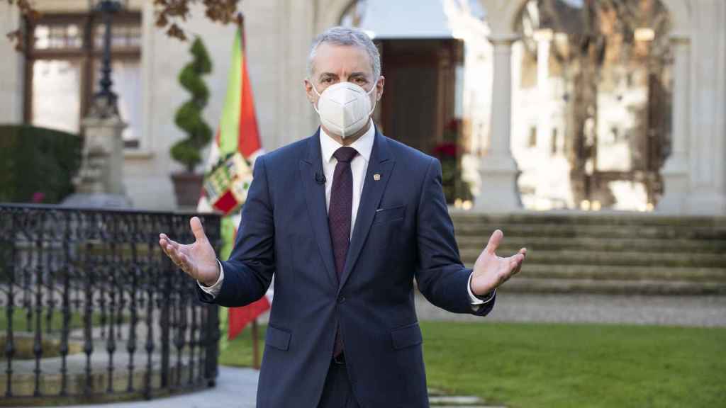 El lehendakari Urkullu durante el discurso de Fin de Ao./ CV