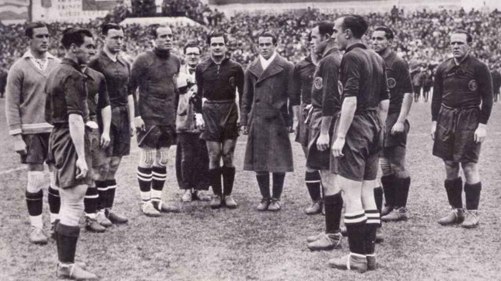 La Espaa dirigida por Amadeo Garca de Salazar en los cuartos de final del Mundial de Italia 1934