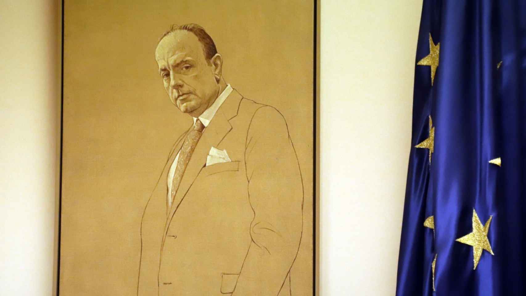 Retrato de Manuel Fraga en las cortes. / Bildu