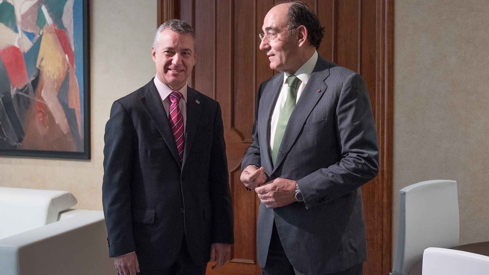 El lehendakari Urkullu con el presidente de Iberdrola, Ignacio Galn./ Irekia