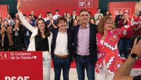 Pedro Snchez junto a Maider Etxebarria, Eneko Andueza y Cristina Gonzlez este sbado en Vitoria. /PSE