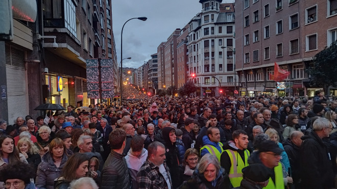 Comienzo de la manifestación. / Crónica Vasca