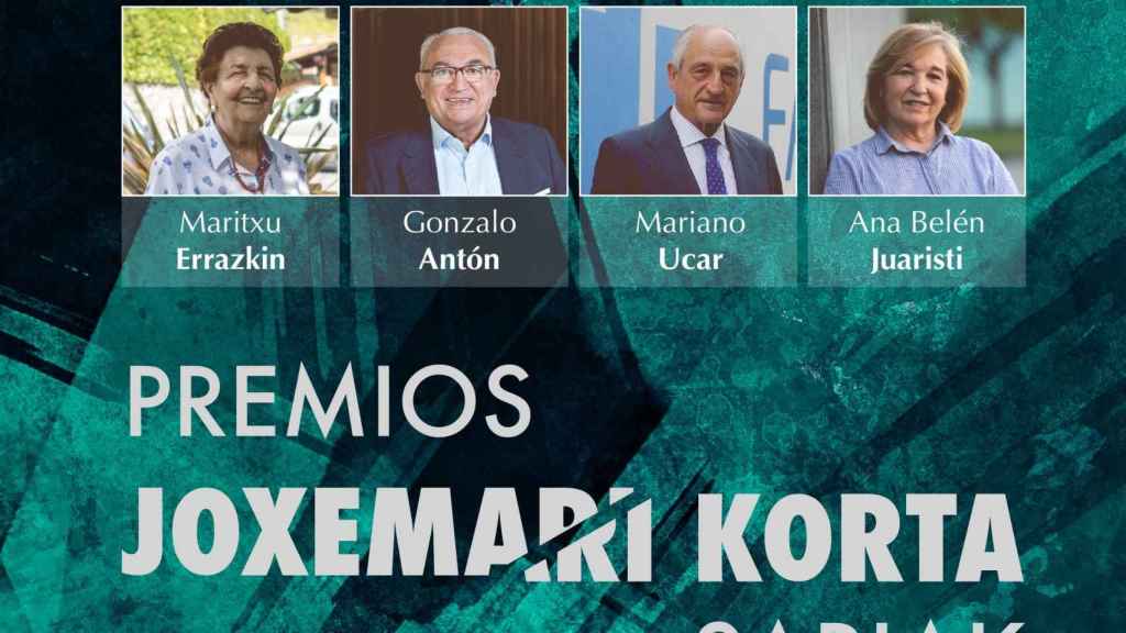 Gonzalo Antn, Josefa Errazkin, Beln Juaristi y Mariano Ucar recogen su premio Korta 2022.