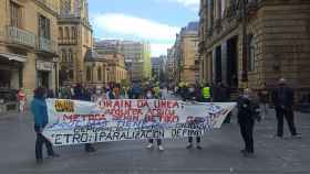 Manifestacion contra el metro en San Sebastin. /Europa Press