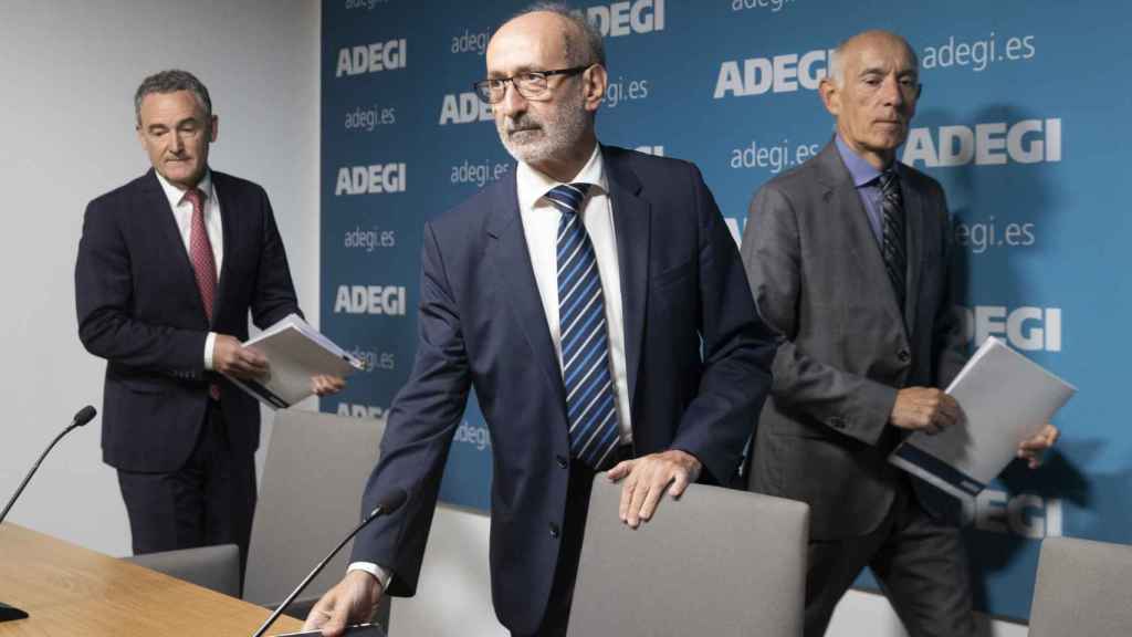 Los mximos responsables de Adegi con Eduardo Junkera a la cabeza / EFE