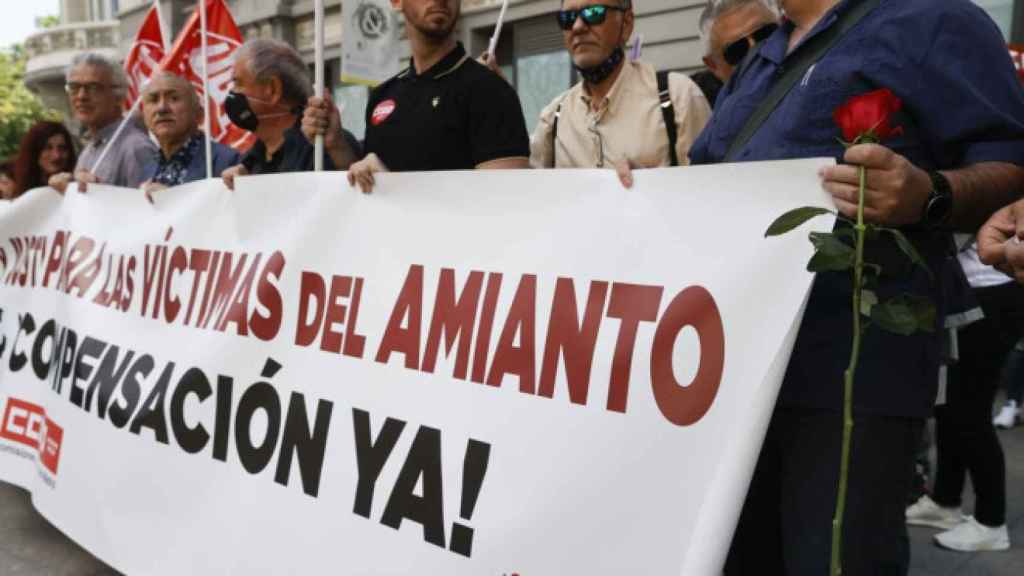 Protesta de las vctimas del amianto. EFE