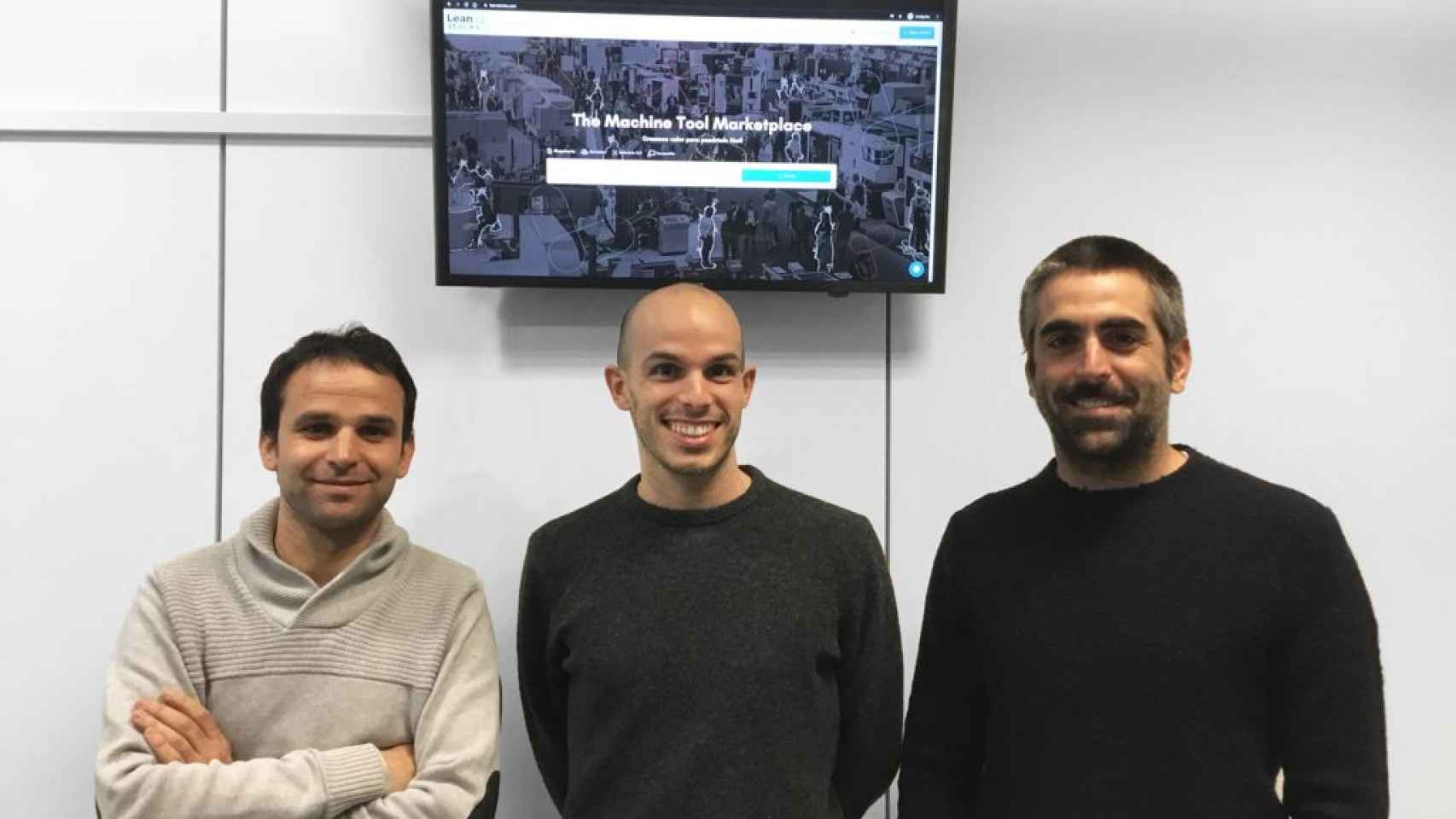 Iker Garcia, Iaki Osa, Gorka Ariznabarreta, fundadores de Lean Sotck