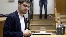 Lander Martnez en el Parlamento vasco durante su etapa como secretario general de Podemos Euskadi / Europa Press