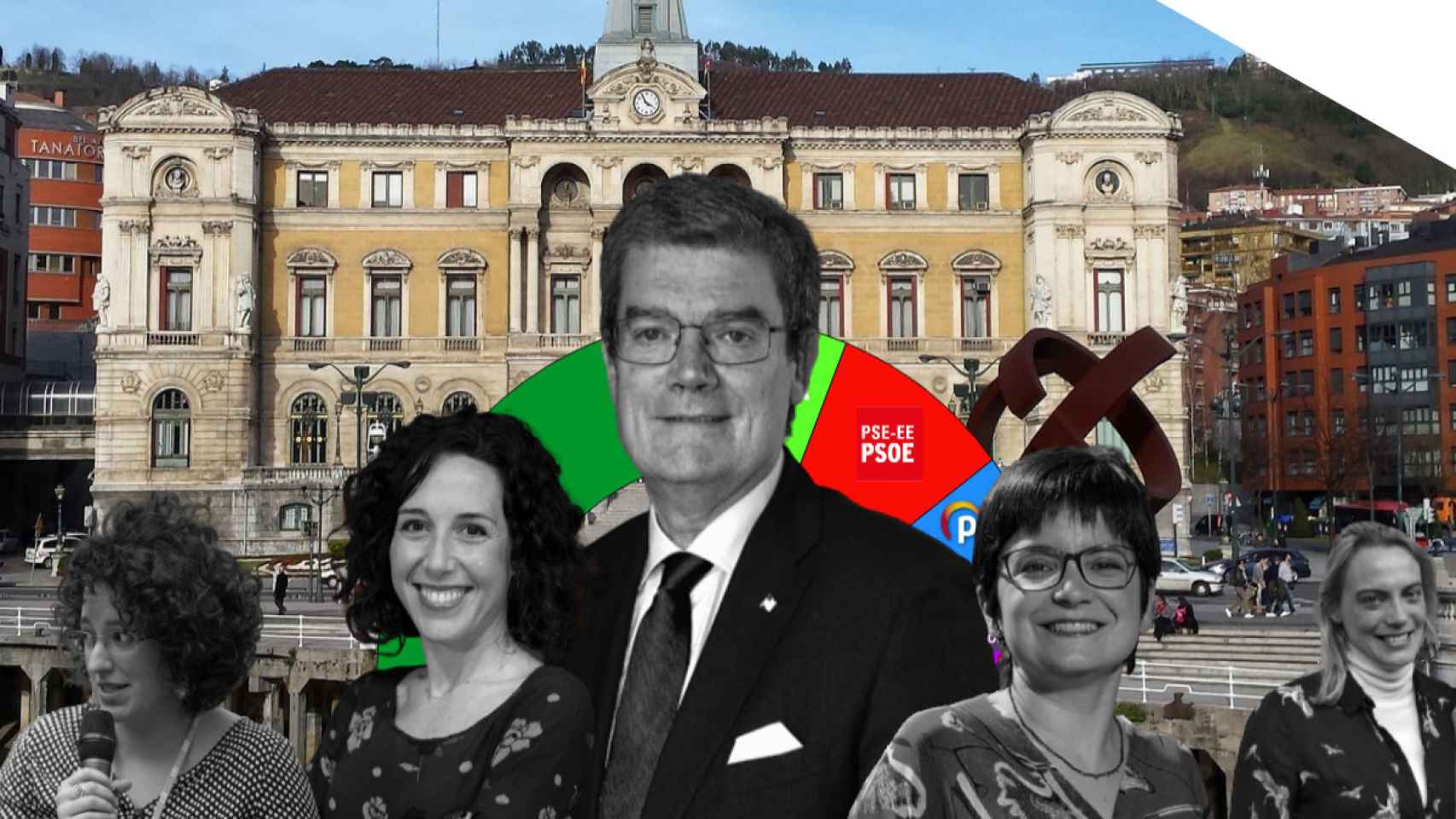 As quedara el Ayuntamiento de Bilbao segn el panel elaborado por Electopanel elaborado por Electomana-EM para Crnica Vasca / CV