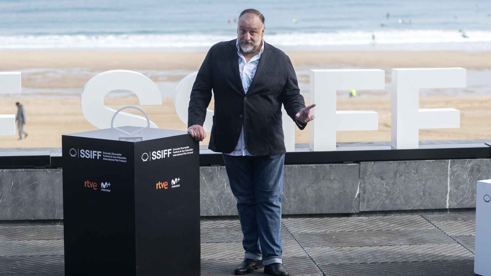 El actor Fernando Albizu durante la presentacin de 'El Buen Patrn' en el Festival de Cine de Donostia./EP